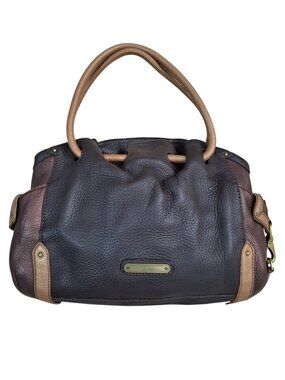 Cole Haan Denney Women's Pebbled Leather Hobo Handbag Black Brown